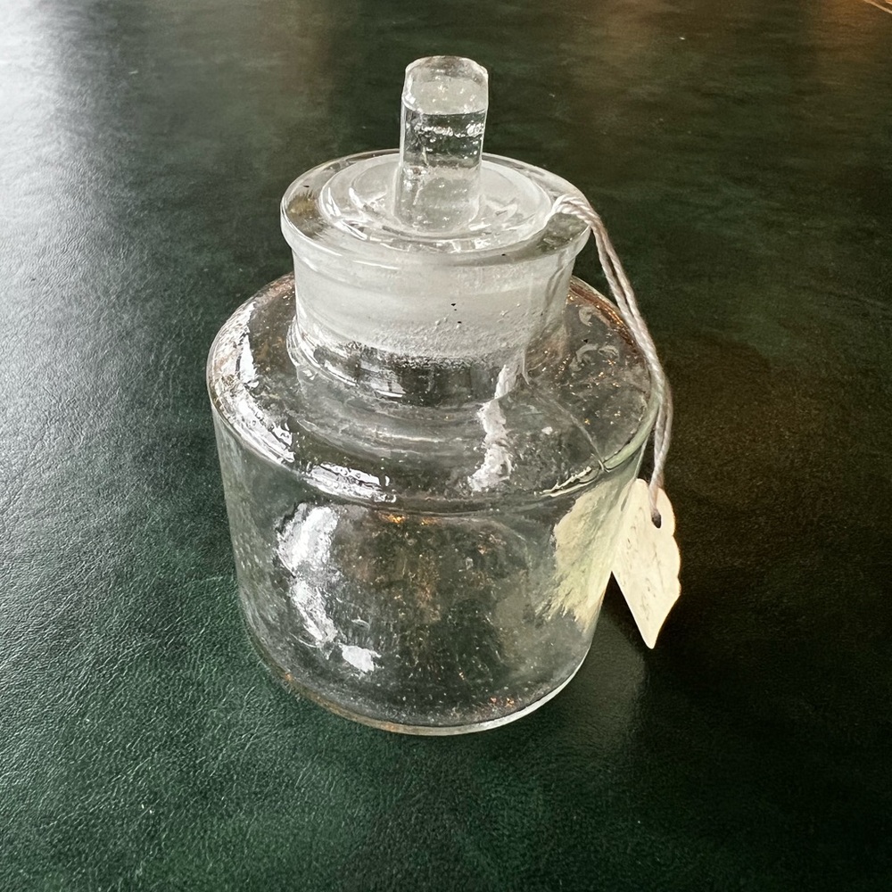 Antique Vintage Clear Glass Apothecary Bottle